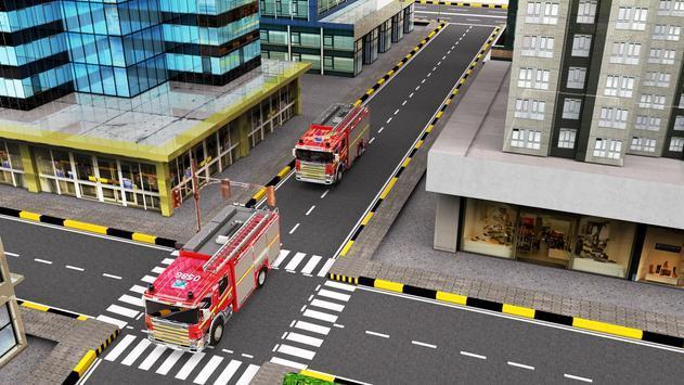 城市消防员卡车驾驶救援模拟器3d 截图1