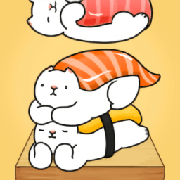 寿司猫叠罗汉